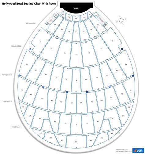Hollywood Bowl Seating Chart With Seat Numbers View