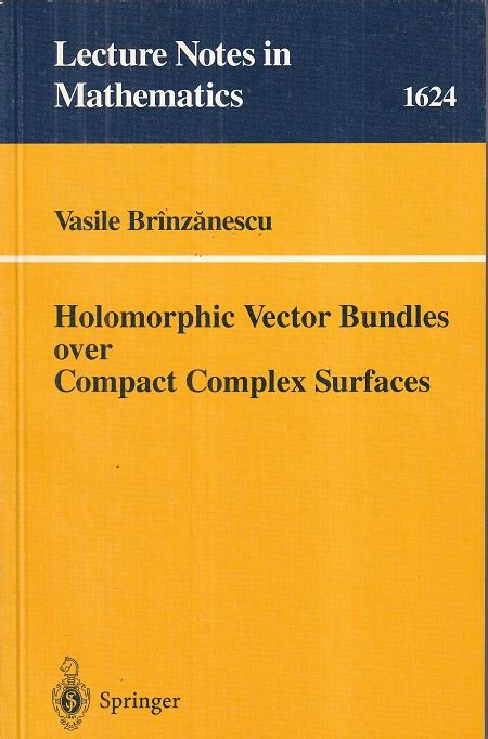 Holomorphic Vector Bundles Over Compact Complex Surfaces Epub