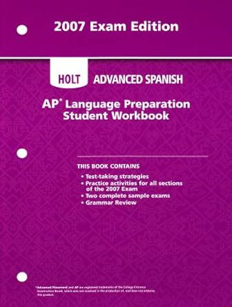 Holt Advanced Spanish Ap Language Preparation Answers Epub