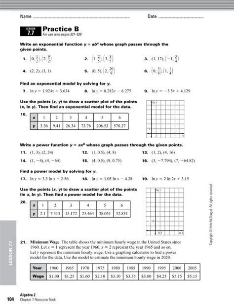 Holt Algebra 1 Practice B Answers PDF