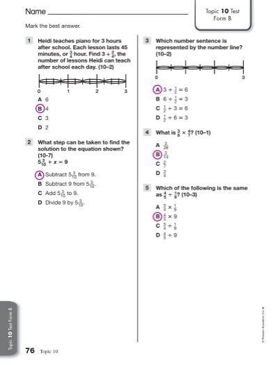 Holt Algebra 12 Test Form B Answers Reader