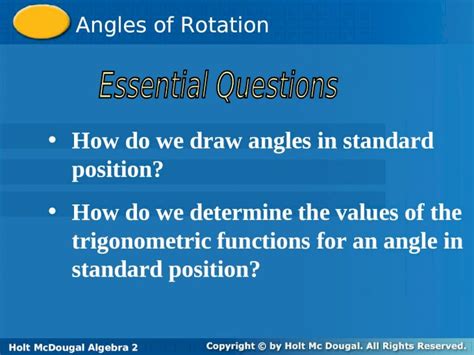 Holt Algebra 2 Angles Of Rotations Answers Reader