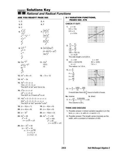 Holt Algebra 2 Ch 14 Solution Key PDF