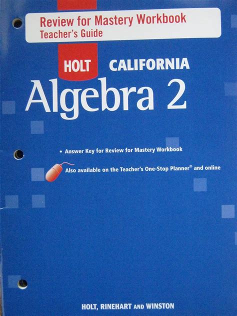 Holt Algebra 2 Review For Mastery Workbook Answers Kindle Editon