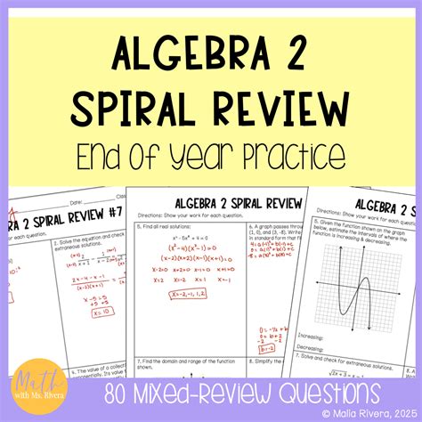 Holt Algebra 2 Spiral Review Answers PDF