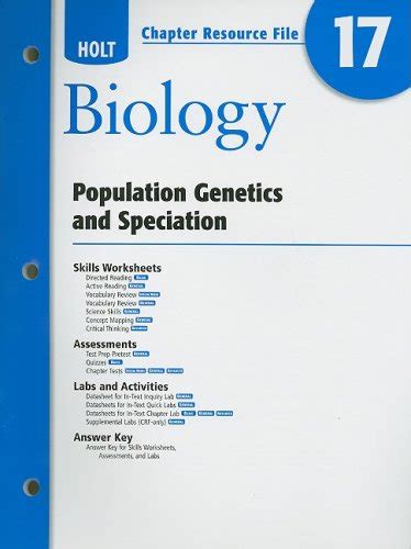 Holt Biology Population Genetics And Speciation Answers PDF