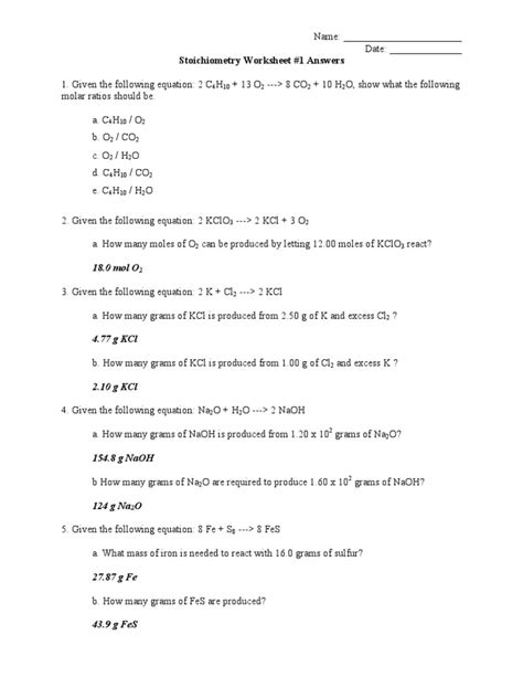 Holt Chemistry Concept Review Stoichiometry Answers Epub