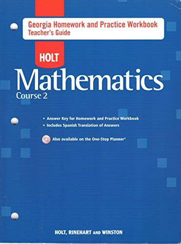 Holt Course 1 Homework Practice Workbook Answers Kindle Editon