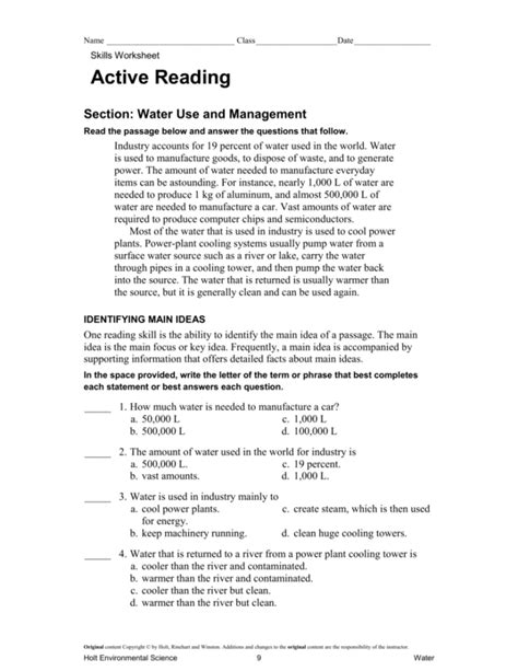 Holt Environmental Science Answer Key Doc