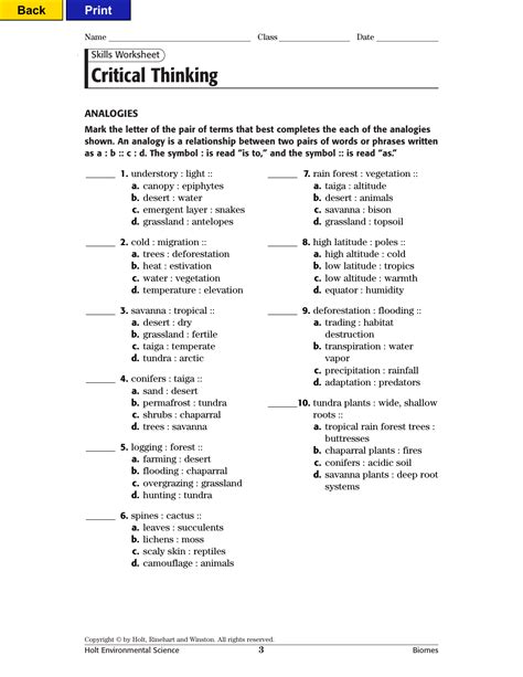 Holt Environmental Science Critical Thinking Waste Answers Reader