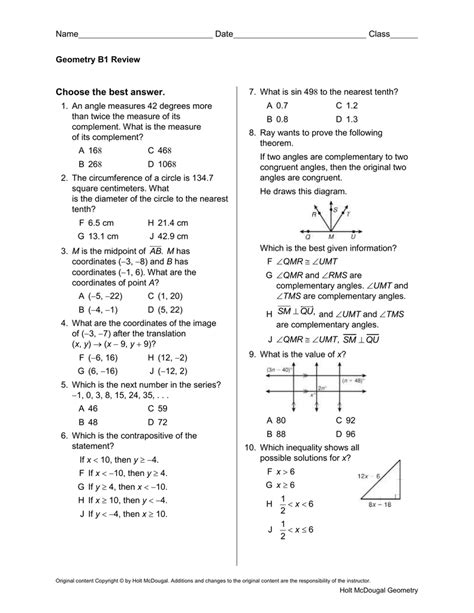Holt Geometry Answers Chapter 8 Reader