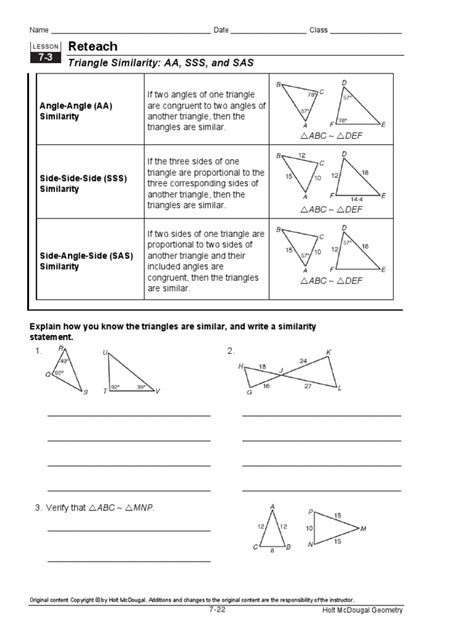 Holt Geometry Reteach Answers 8 PDF