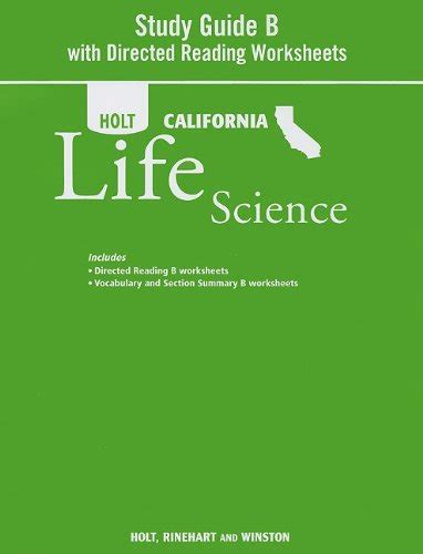 Holt Life Science Study Guide B Answer Reader