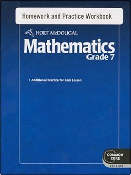 Holt Math Grade 7 Workbook Answers PDF