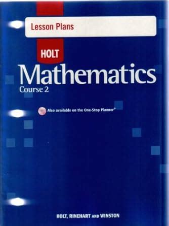 Holt Mathematics Course 2 Lesson 8 Answers Epub