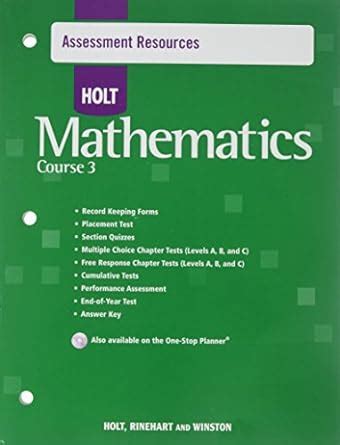 Holt Mathematics Course 3 Answer Key Texas PDF