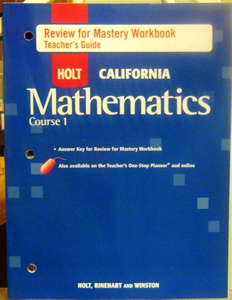 Holt Mathematics Review For Mastery Workbook Answers Kindle Editon