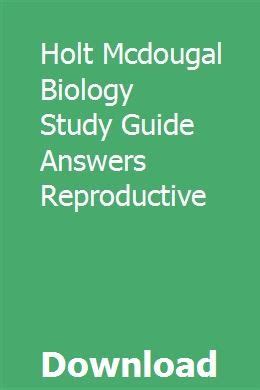 Holt Mcdougal Biology Study Guide Answers Ebook Doc