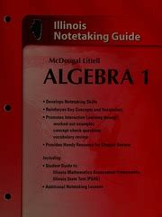 Holt Mcdougal Larson Algebra 1 Notetaking Guide Answers 10 Epub