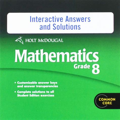 Holt Mcdougal Mathematics Lesson 8 Answers Practice Reader