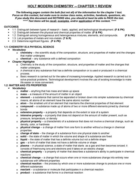 Holt Modern Chemistry Answer Key Review Doc