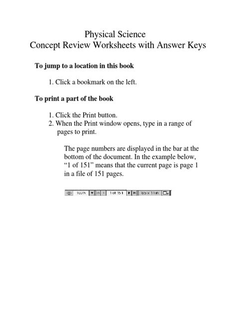 Holt Physical Science Concept Review Answer Key Reader