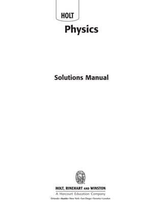 Holt Physics 2006 Solution Manual PDF