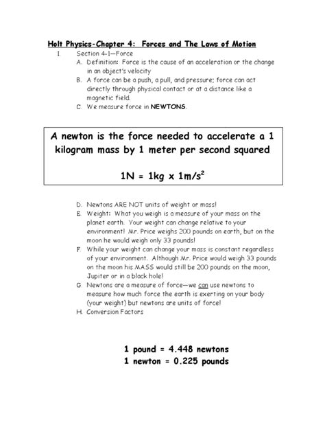 Holt Physics Chapter 4 Answers Doc