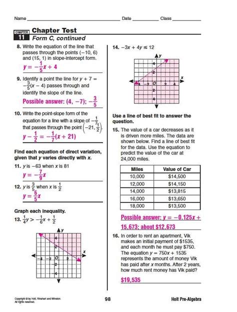 Holt Physics Tests With Answer Key Doc