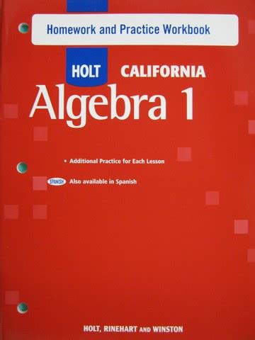 Holt Pre Algebra Homework Practice Work Answer Key PDF