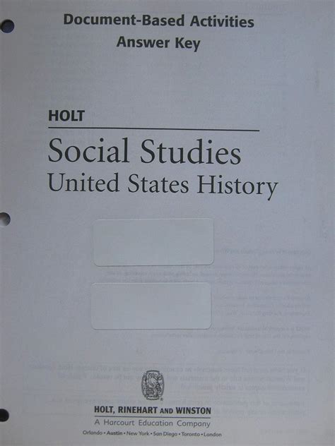 Holt Rinehart And Winston Social Studies Answers PDF