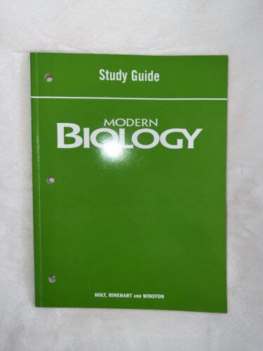 Holt Rinehart Winston Modern Biology Study Guide Answers Kindle Editon