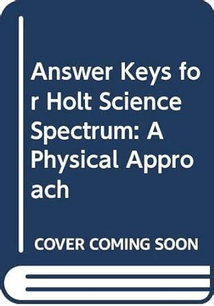 Holt Science Spectrum Answer Keys For Kindle Editon