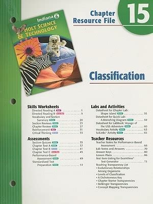 Holt Science Technology 6 Classification Answer Key Epub