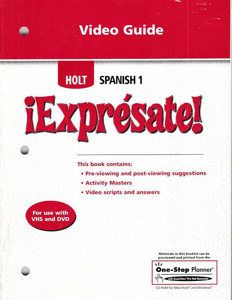 Holt Spanish 1 Expresiate Answers Kindle Editon