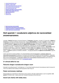 Holt Spanish 1 Vocabulario Work Answers Kindle Editon