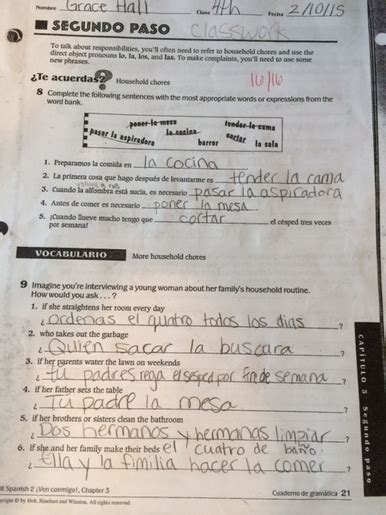 Holt Spanish 3 Work Answers Segundo Paso Epub