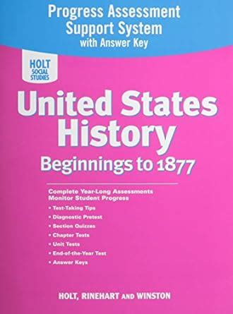 Holt United States History Test Answer Key Kindle Editon