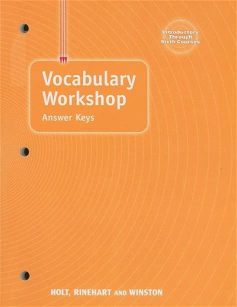 Holt Vocabulary Builder Answer PDF