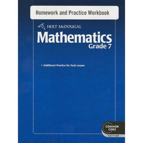 Holt mcdougal math grade 7 workbook answers Ebook PDF