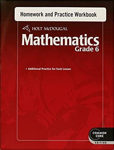 Holt mcdougal mathematics grade 6 answer key Ebook Epub