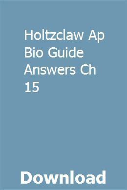 Holtzclaw Ap Bio Guide Answers 48 Kindle Editon