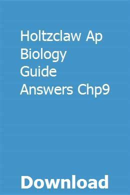 Holtzclaw Ap Biology Guide Answers 22 Doc