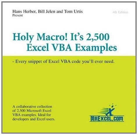 Holy Macro It s 2500 Excel VBA Examples Every Snippet of Excel VBA Code You ll Ever Need Kindle Editon