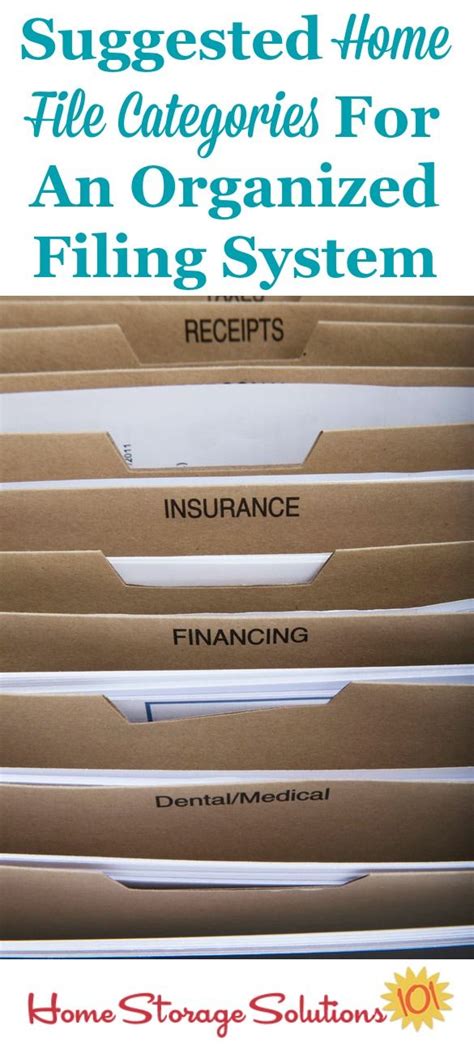 Home Filing System Template