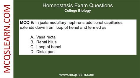 Homeostasis Multiple Choice Questions And Answers Kindle Editon