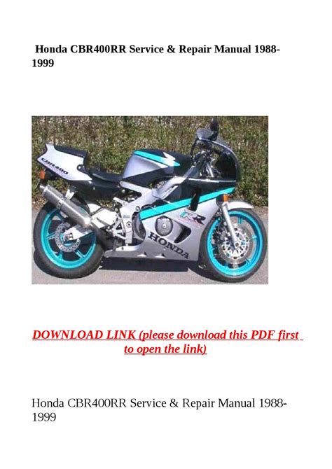 Honda Cbr Nc23 Workshop Manual Ebook Doc