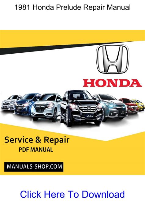 Honda Prelude Repair Manual Ebook PDF