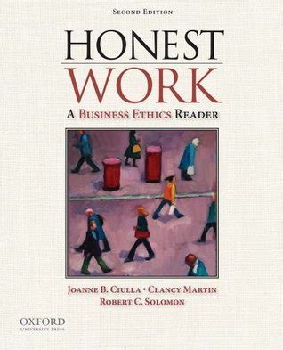 Honest Work A Business Ethics Reader Reader