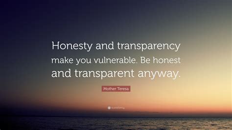 Honesty and Transparency: